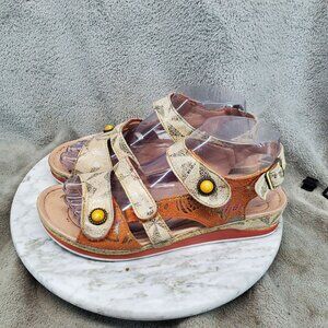 Spring Step Shoes Womens EU 38 US 7.5-8 Tan Leather L'Artiste Payoka Sandals *Re